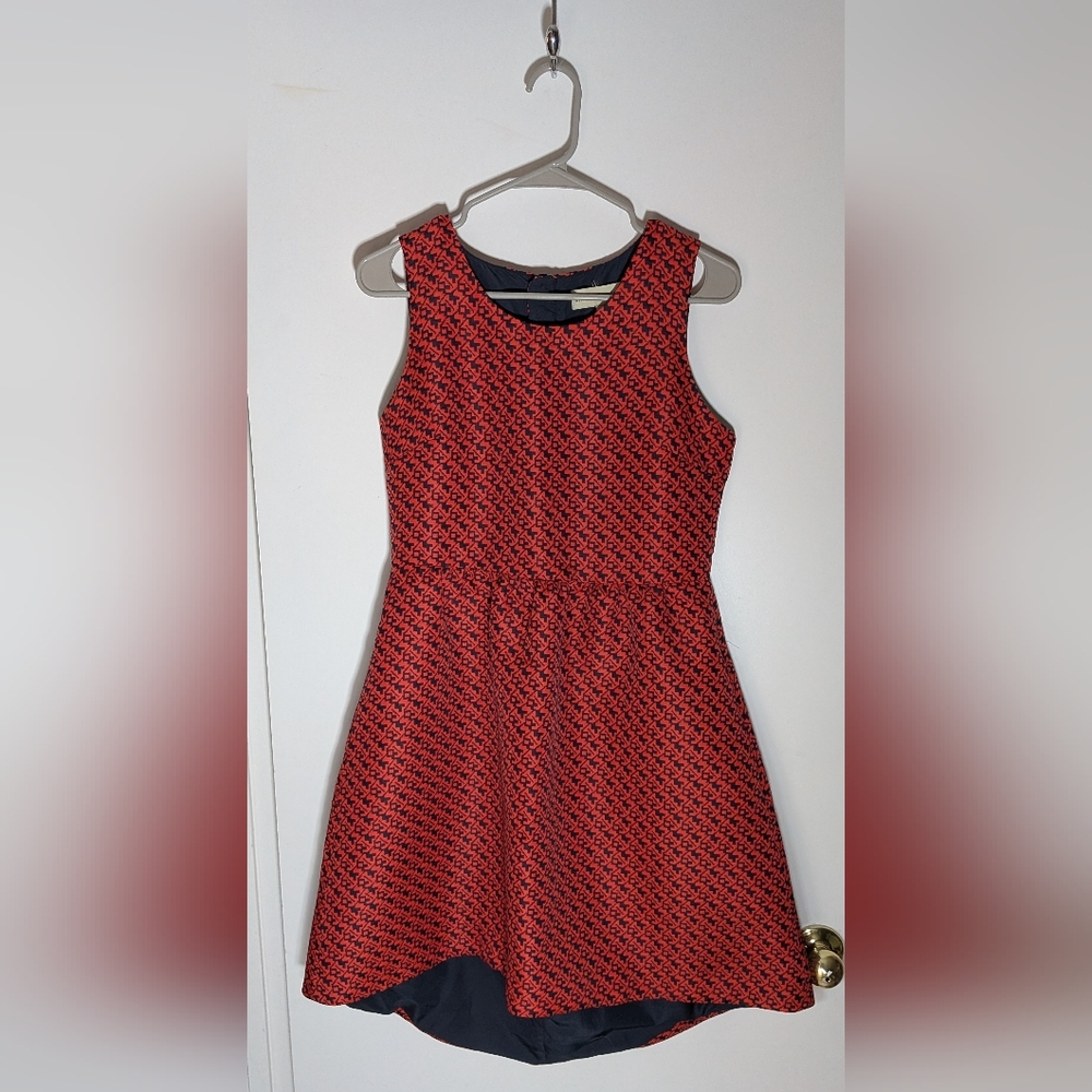 Anthropologie Red High-Low Sleeveless Dress